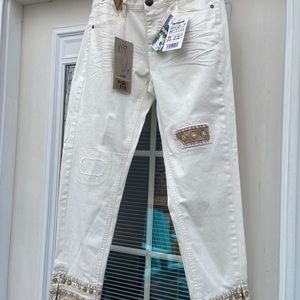 DESIGUAL SKINNY EXOTIC CROPPED JEANS NWT